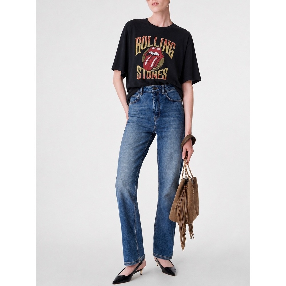 The Rolling Stones Black Rolling Stones Classic T-Shirt